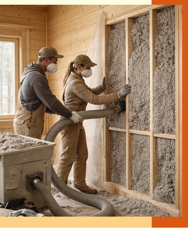 Утепление дачного дома эковатой в Белореченске от 1471 руб./м2 — комплексно, ТепломастерБлч