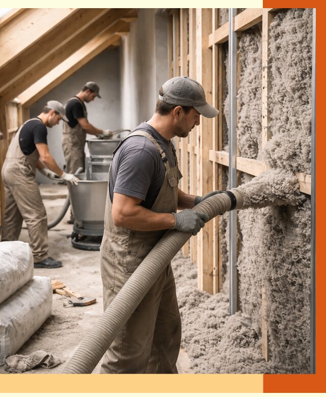 Утепление таунхауса эковатой в Белореченске от 2232 руб./м² — монтаж и задувка | ТепломастерБлч