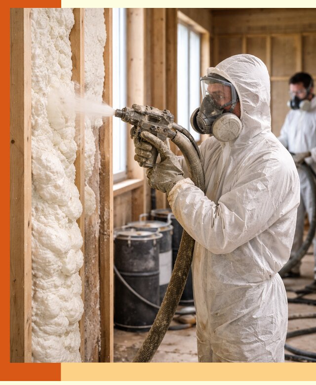 Утепление каркасного дома пенополиуретаном в Белореченске