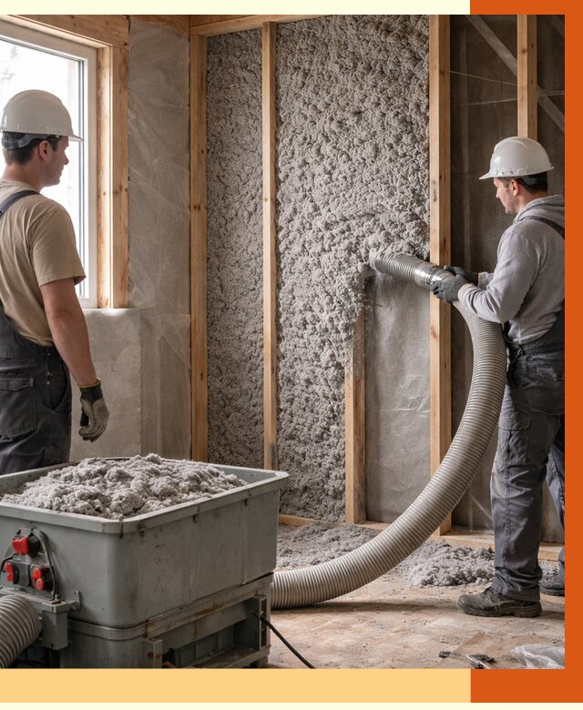 Утепление каркасного дома эковатой в Белореченске от 1826 руб. | ТепломастерБлч