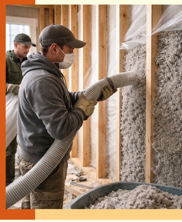 Утепление каркасного дома эковатой в Белореченске — качественно и надолго