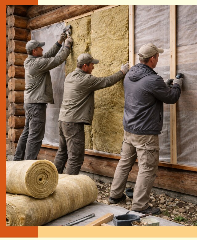 Утепление деревянного дома в Белореченске эффективными технологиями