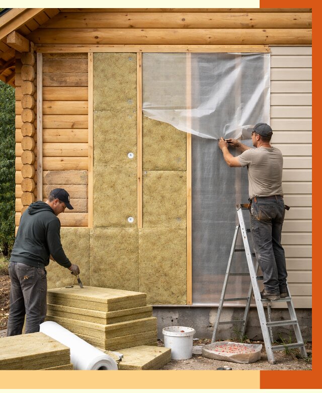 Утепление дома из бруса в Белореченске от 3804 руб./м2 — работы под ключ | ТепломастерБлч