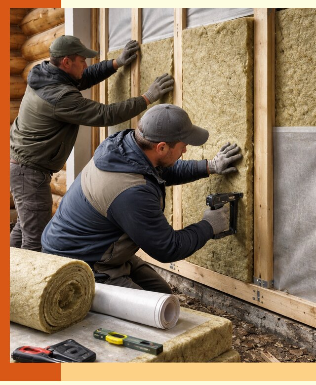 Утепление бревенчатого дома под ключ в Белореченске