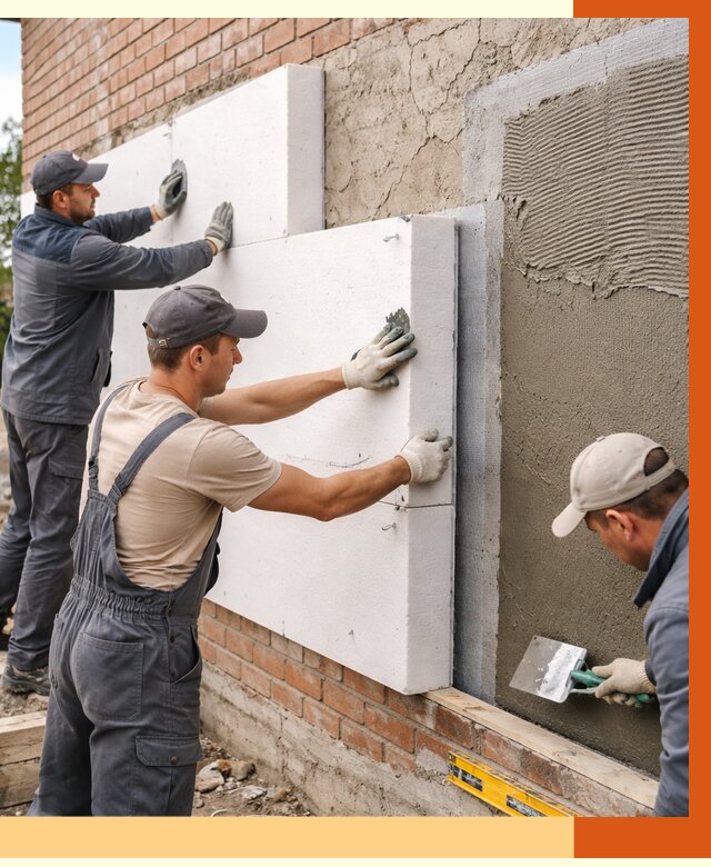 Утепление кирпичного дома в Белореченске от 4260 руб. под ключ | ТепломастерБлч