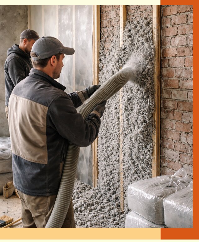 Утепление кирпичного дома эковатой в Белореченске от 2384 руб./м² | ТепломастерБлч