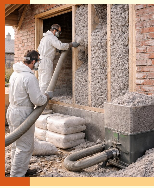 Утепление кирпичного дома эковатой в Белореченске