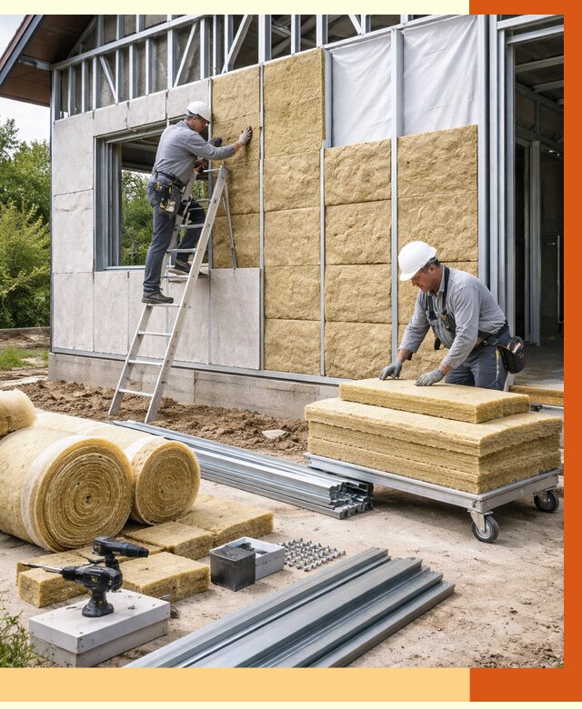 Утепление дома из ЛСТК в Белореченске от 5275 руб./м² — профессионально | ТепломастерБлч