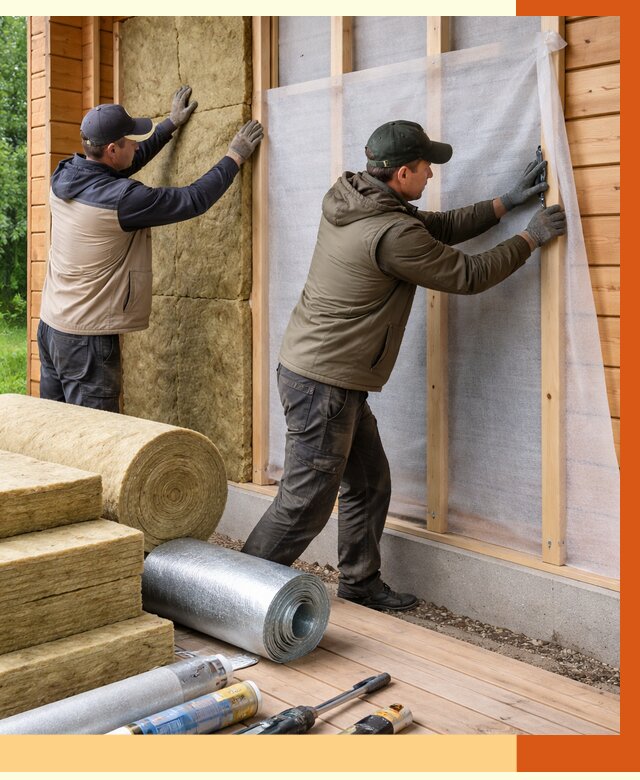 Утепление дома из двойного бруса в Белореченске от 4869 руб./м² — ТепломастерБлч под ключ