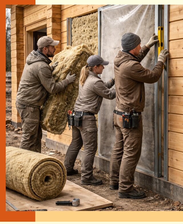 Утепление дома из двойного бруса в Белореченске качественно и надёжно