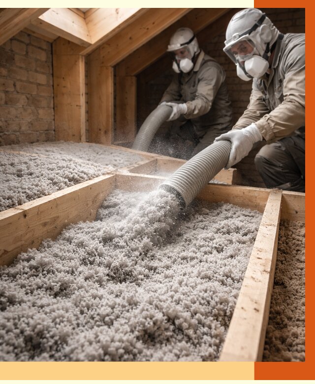 Утепление коттеджа эковатой в Белореченске от 2536 руб./м² — комплексная задувка и монтаж | ТепломастерБлч