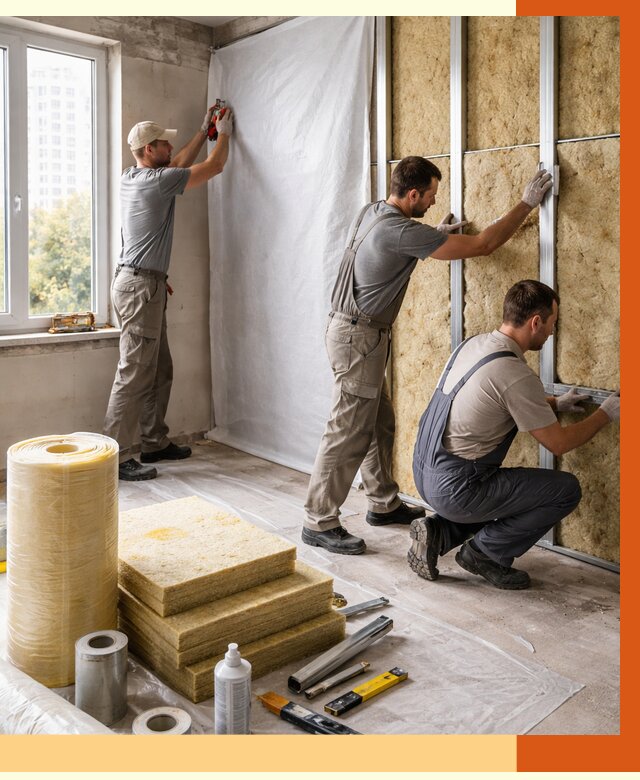 Утепление квартиры в Белореченске от 4565 руб/м2 — утеплить квартиру изнутри и снаружи | ТепломастерБлч