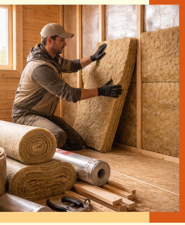 Утепление бани в Белореченске под ключ от 4565 руб./м2 — утеплить потолок, пол и стены | ТепломастерБлч