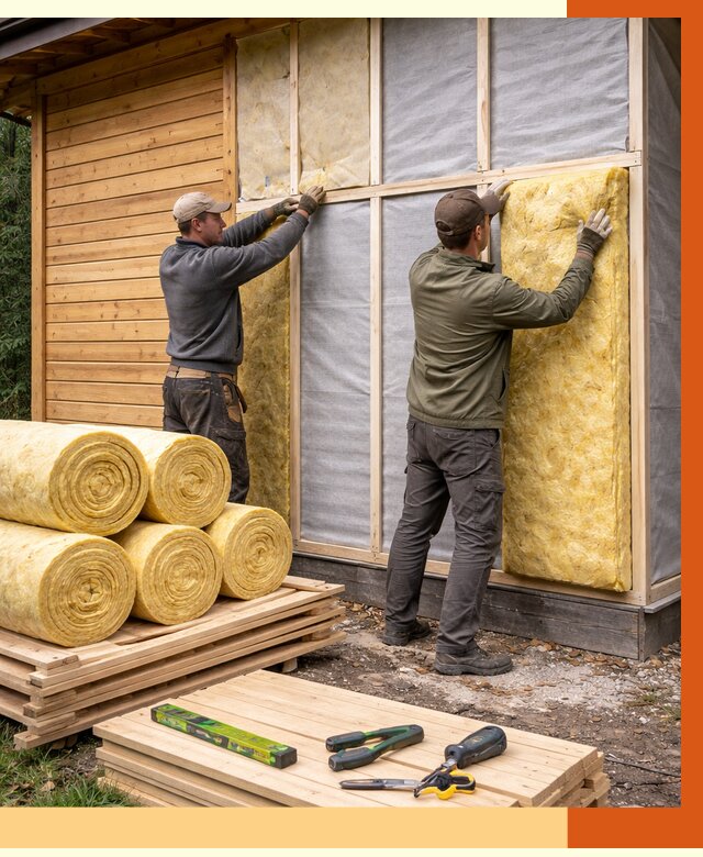 Утепление бани снаружи в Белореченске от 86224 руб. под ключ | ТепломастерБлч