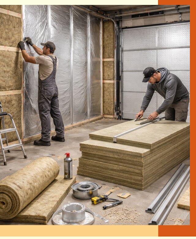 Утепление гаража в Белореченске от 4565 руб/м2 — комплексное утепление ворот и стен | ТепломастерБлч