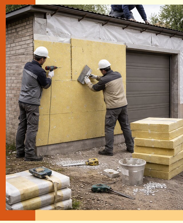 Утепление гаража снаружи в Белореченске качественно и надёжно