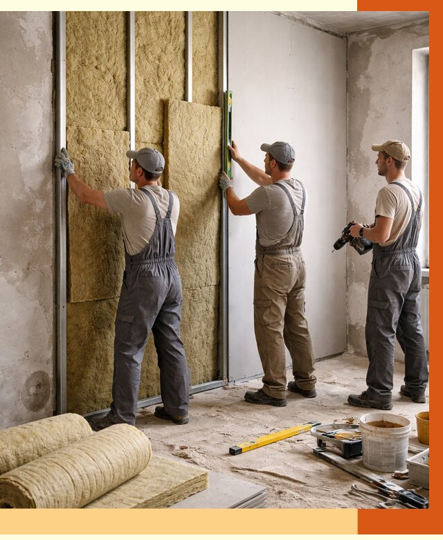 Утепление стен изнутри в Белореченске от 2282 руб/м² под ключ | ТепломастерБлч