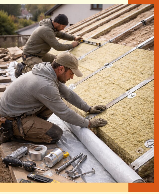 Утепление крыши снаружи в Белореченске под ключ от 1217 руб./м2 | ТепломастерБлч