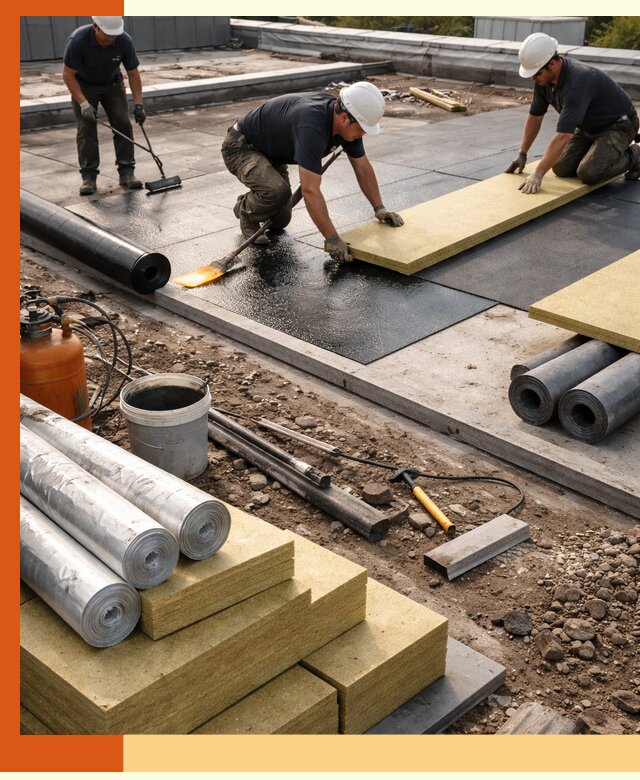 Утепление плоской крыши в Белореченске — надежная теплоизоляция и герметизация