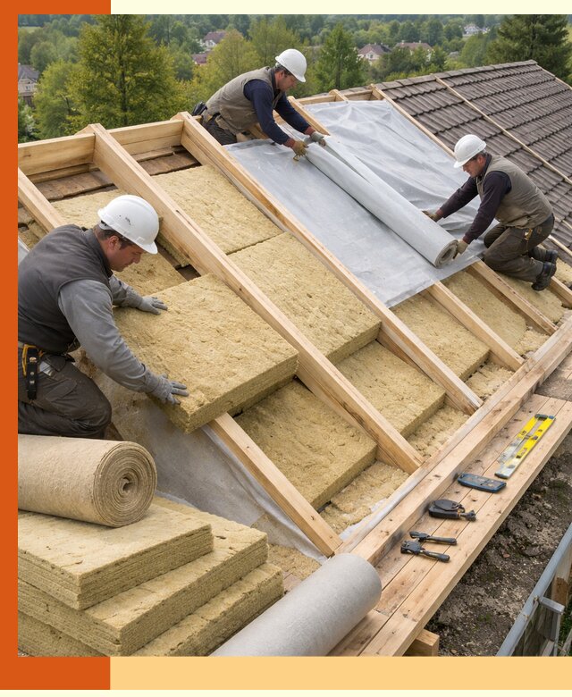 Утепление скатной крыши в Белореченске качественно и надёжно