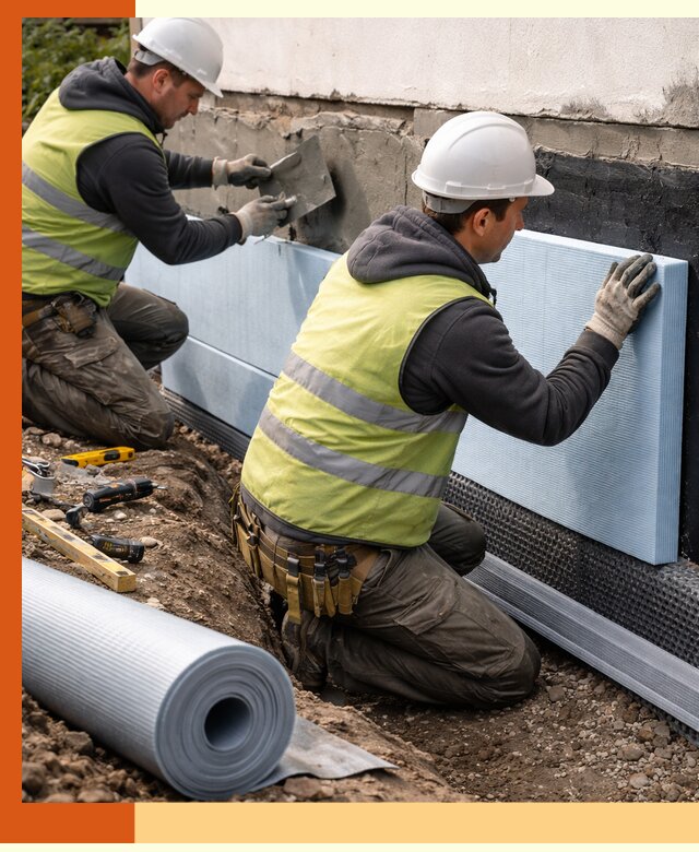 Утепление фундамента снаружи в Белореченске — профессиональная теплоизоляция