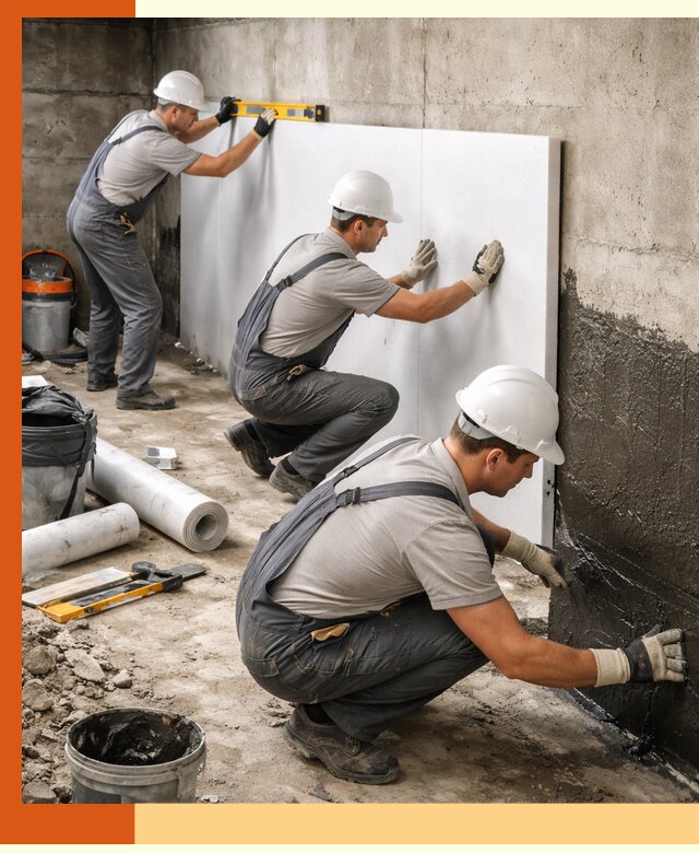 Утепление фундамента изнутри профессионально в Белореченске