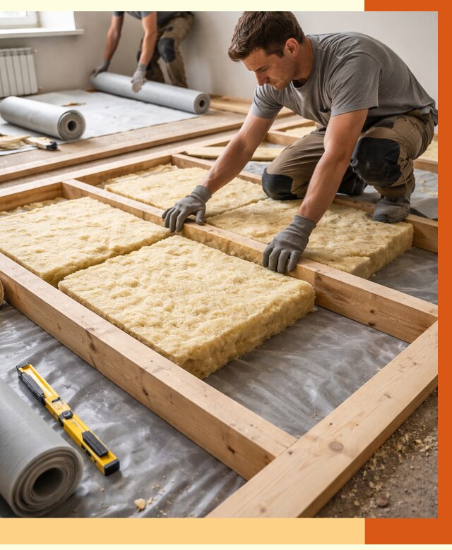 Утепление деревянного пола в Белореченске от 1522 руб./м2 под ключ | ТепломастерБлч