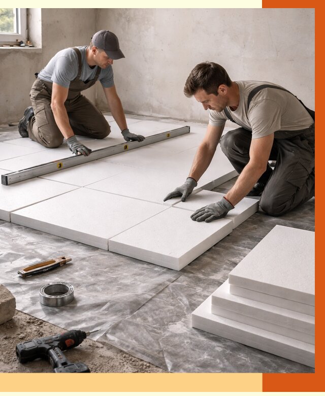 Утепление бетонного пола в Белореченске от 2536 руб/м2 — монтаж и цена | ТепломастерБлч