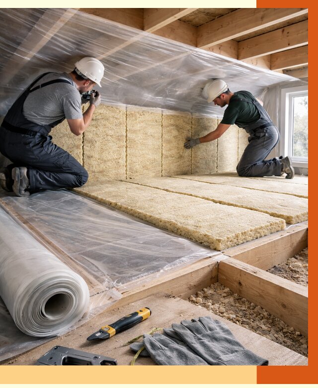 Утепление перекрытий в Белореченске от 2891 руб/м2 — утепление межэтажных и чердачных | ТепломастерБлч