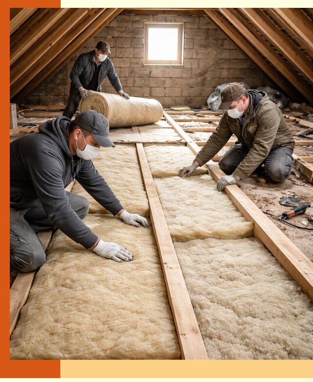 Утепление чердака в Белореченске — профессиональная теплоизоляция кровли