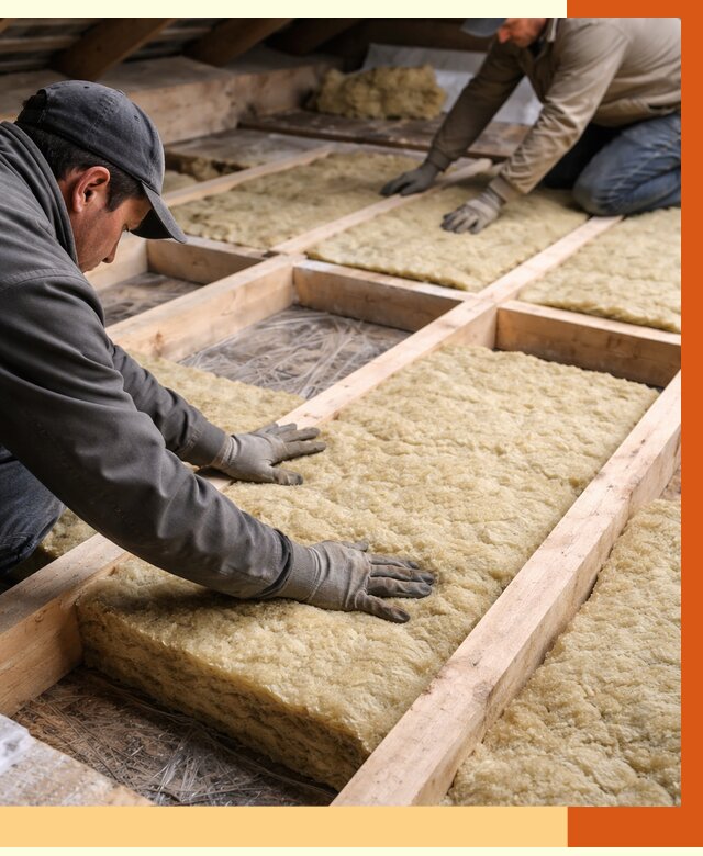 Утепление чердака минватой в Белореченске от 3550 руб/м2 под ключ | ТепломастерБлч