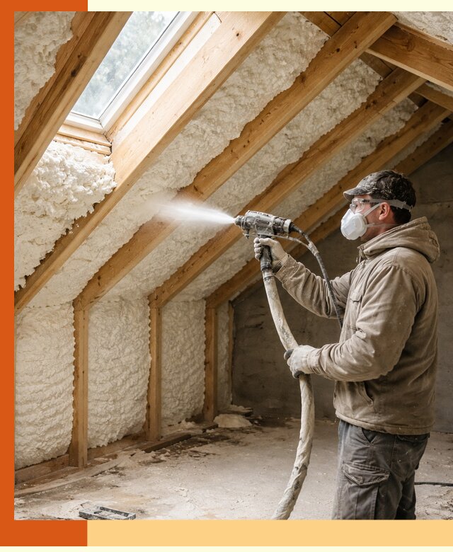 Утепление мансарды ППУ в Белореченске быстро и надежно