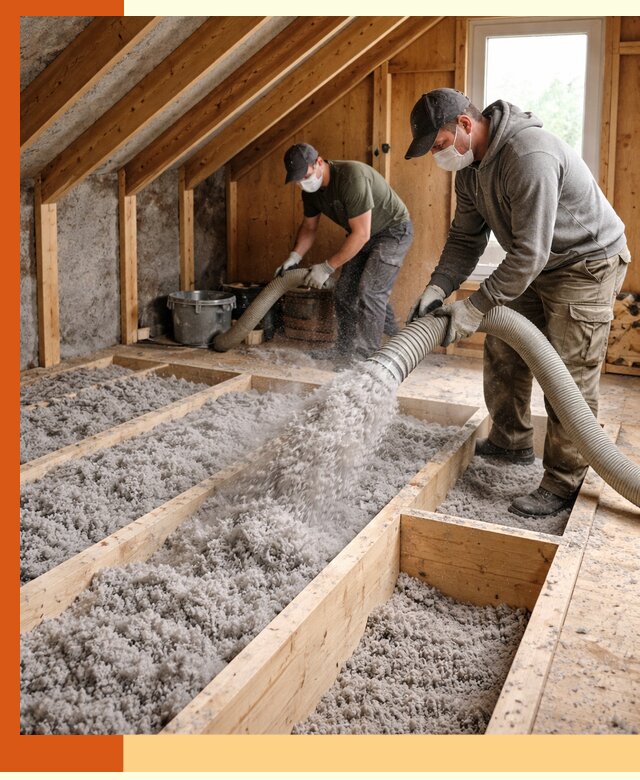 Утепление мансарды эковатой в Белореченске с гарантией качества