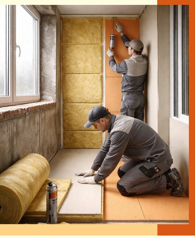 Утепление лоджии под ключ в Белореченске от 6594 руб/м2 — комплексное решение | ТепломастерБлч