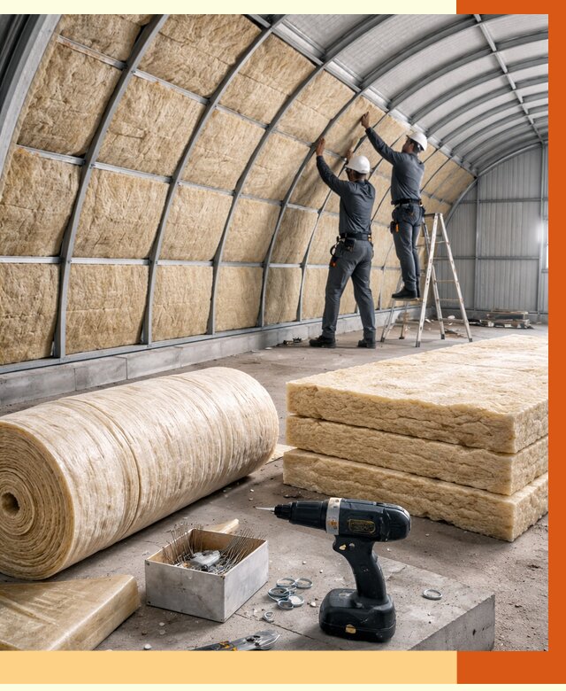 Утепление арочного ангара в Белореченске от 3246 руб./м2 под ключ | ТепломастерБлч