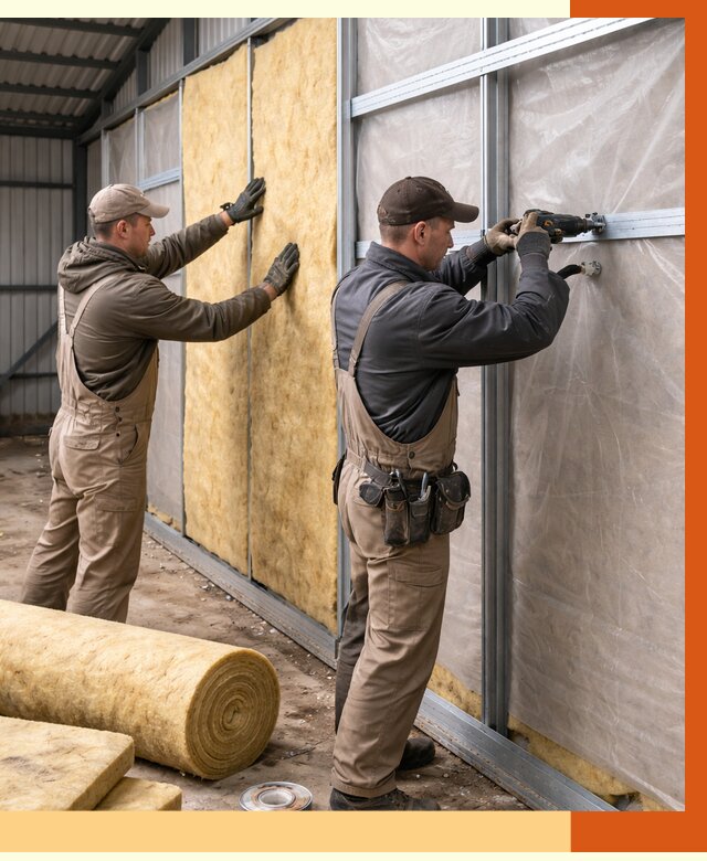 Утепление металлического ангара в Белореченске от 4818 руб/м2 — услуги под ключ | ТепломастерБлч