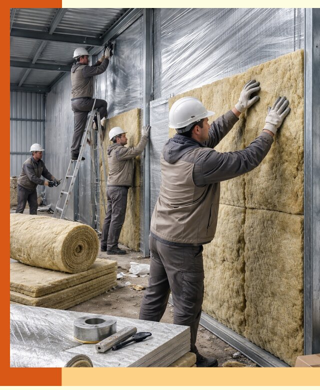 Утепление металлического склада в Белореченске: теплоизоляция и герметизация