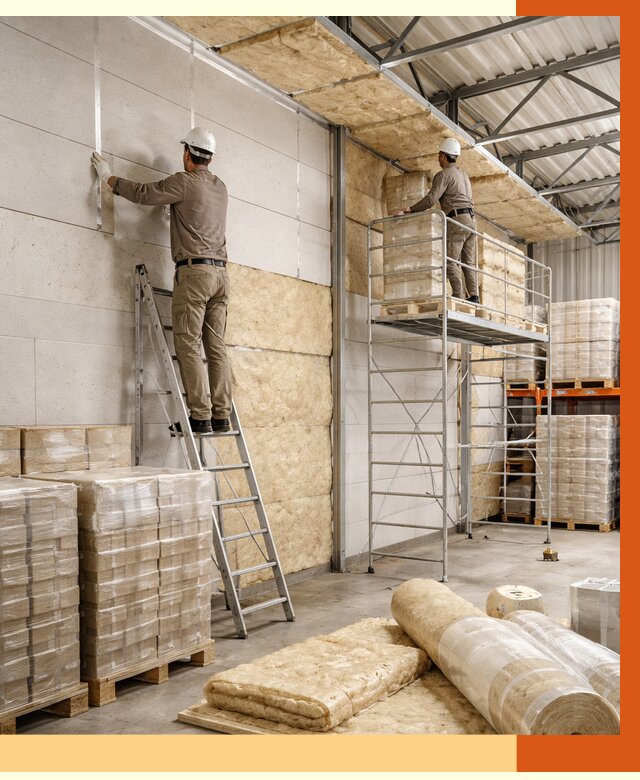 Утепление склада готовой продукции в Белореченске от 1978 руб./м2 — комплексно | ТепломастерБлч