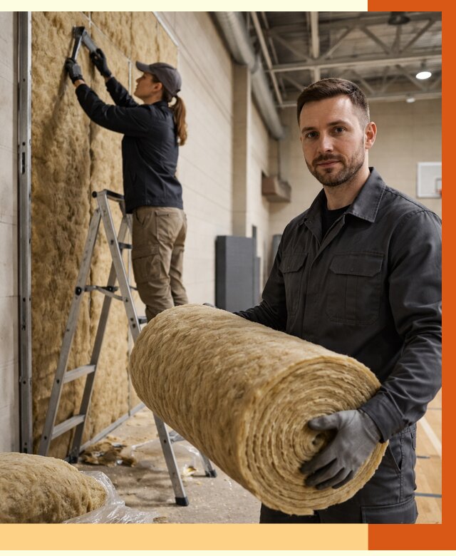 Утепление спортзала в Белореченске от 7608 руб/м2 — комплексное утепление под ключ | ТепломастерБлч