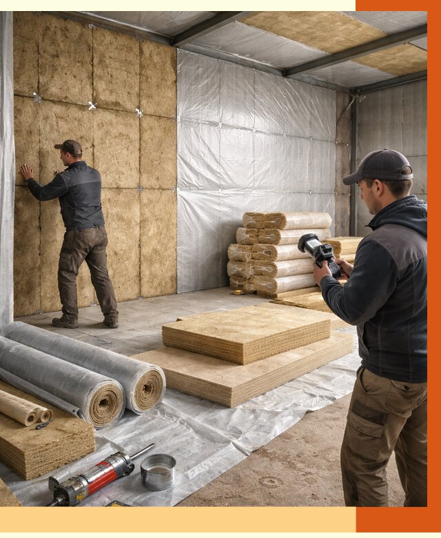 Утепление теплого склада в Белореченске под ключ от 11666 руб/м² | ТепломастерБлч