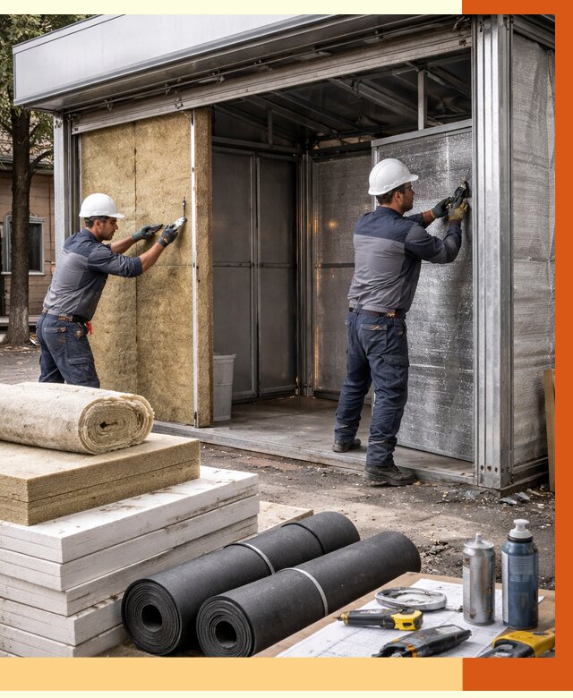 Утепление павильона шаурма в Белореченске под ключ от 1217 руб. за м² | ТепломастерБлч