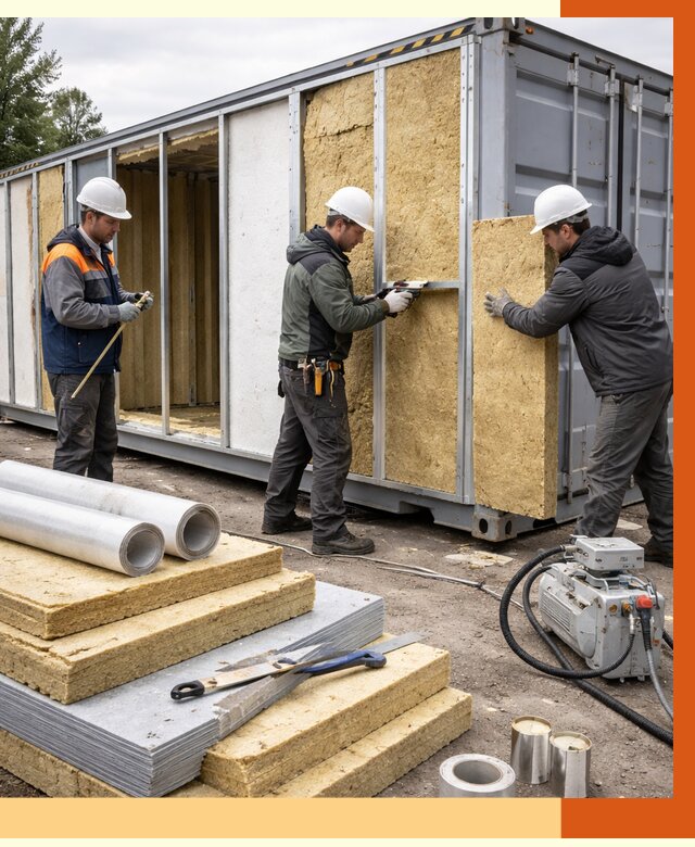 Утепление морского контейнера в Белореченске от 3804 руб. под ключ | ТепломастерБлч