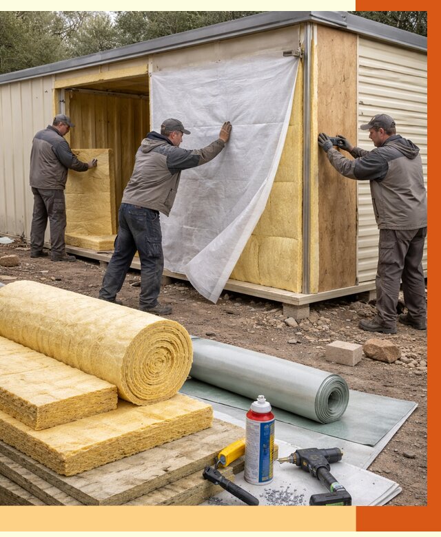 Утепление строительной бытовки в Белореченске от 12680 руб. под ключ | ТепломастерБлч