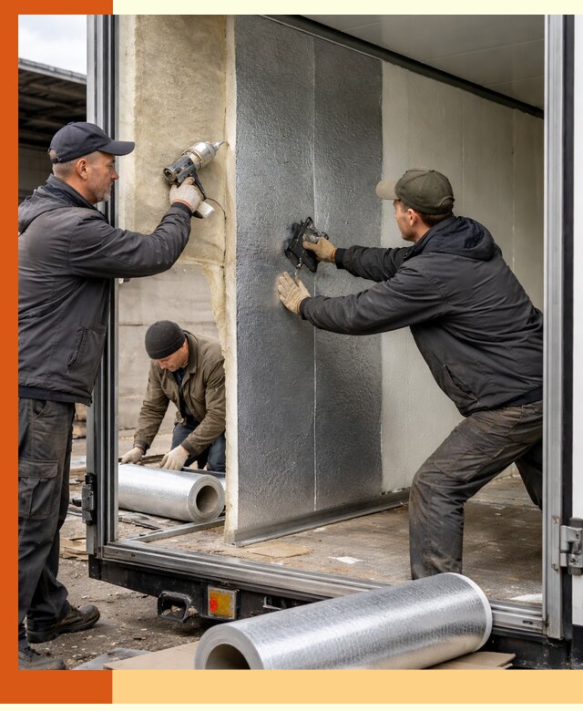 Утепление холодильного кузова в Белореченске — монтаж и теплоизоляция