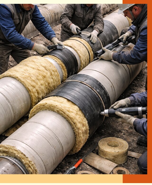 Утепление трубопровода в Белореченске под ключ от 1877 руб. — надежно и выгодно | ТепломастерБлч