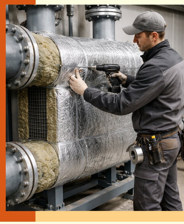 Утепление теплообменника в Белореченске — профессиональная теплоизоляция оборудования