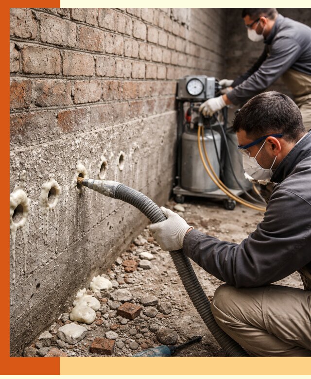 Заполнение колодцевой кладки ППУ в Белореченске быстро и герметично