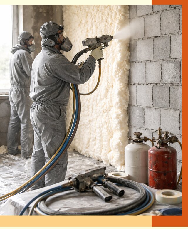 Утепление блочной стены ППУ в Белореченске от 4311 руб./м² — ТепломастерБлч