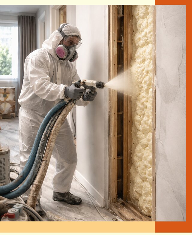 Межстеновое утепление ППУ в Белореченске от 2790 руб/м2 — межстенное утепление под ключ | ТепломастерБлч