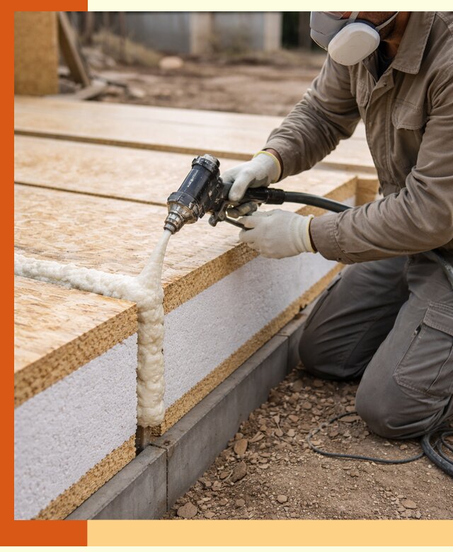 Утепление СИП-панелей пенополиуретаном (ППУ) в Белореченске